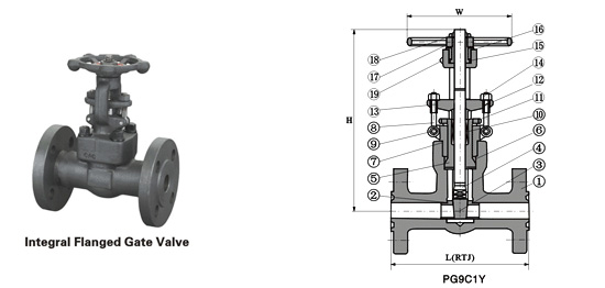 Class 900~2500 Forged Steel Flanged End Pressure-Seal Gate Valve