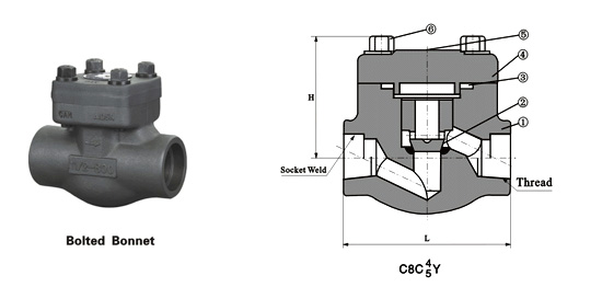 Class 150~1500 Bolt Type Piston Check Valve