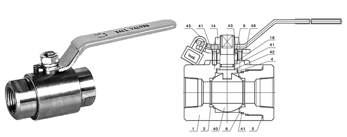 Class 800~2500 2PC Forged Steel Ball Valve