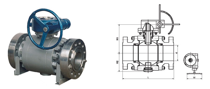 Class 150~1500 Forged Steel Trunnion Ball Valve